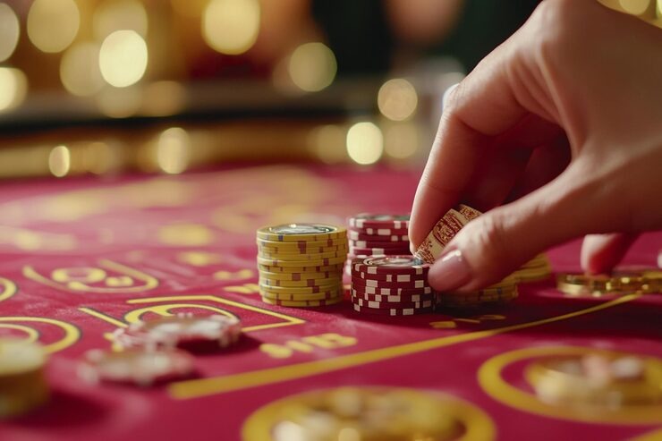 Live dealer blackjack table interface